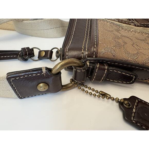 Coach Y2K Crossbody Patchwork Style Metallic Print Purse Swingpack F60849-42070 - Picture 10 of 14